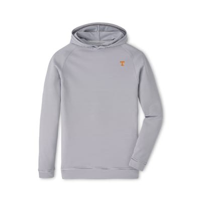  Tennessee Volunteers Peter Millar Youth Pine Sugar Stripe Performance Pullover Hoodie - Gray