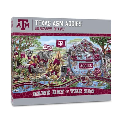 Texas A&M Aggies Fanpoint 10.5" x 28" Game Day at the Zoo 500-Piece Puzzle