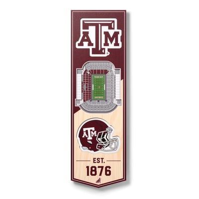 Texas A&M Aggies Fanpoint 6'' x 19'' 3D StadiumView Banner