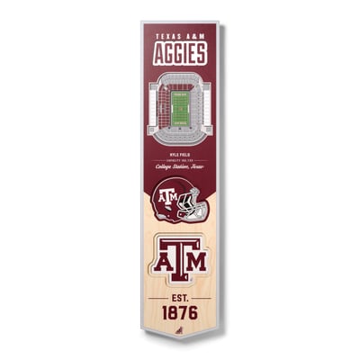 Texas A&M Aggies Fanpoint 8'' x 32'' 3D StadiumView Banner