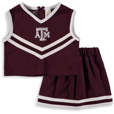  Texas A&M Aggies Little King Girls Youth Two-Piece Cheer Set - Maroon