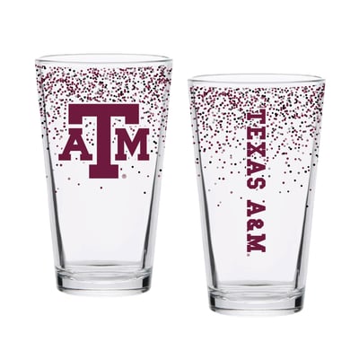 Indigo Falls Texas A&M Aggies Confetti Pints - Set of 2
