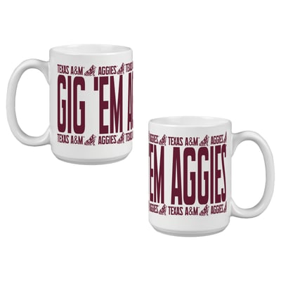 Indigo Falls Texas A&M Aggies Elevated Mug - Set of 2
