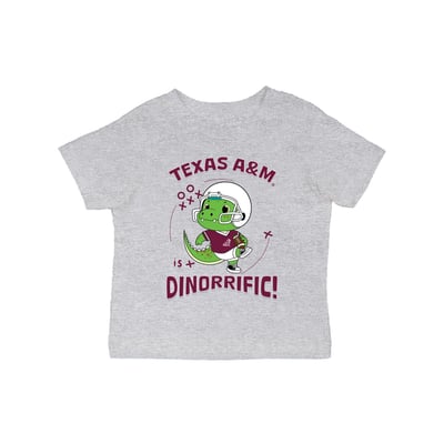 Texas A&M Aggies Vive La Fete Infant Dinorrific T-Shirt - Gray