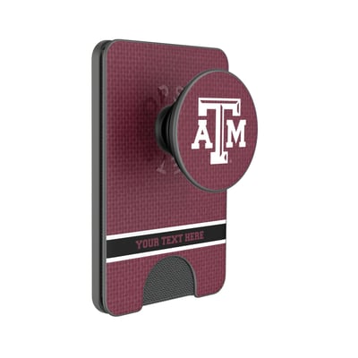 Texas A&M Aggies Keyscaper Personalized Endzone Solid PopSockets Magnetic Wallet