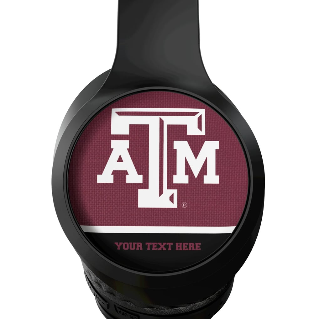 Texas A&M Aggies Keyscaper Personalized Endzone Solid Wireless Bluetooth Headphones With Case