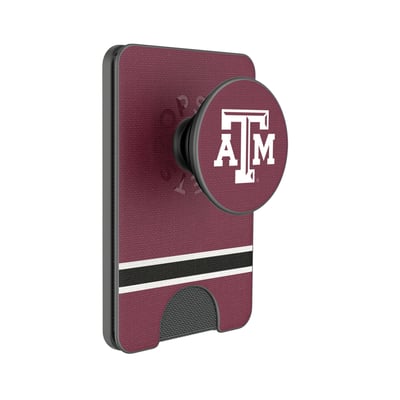Texas A&M Aggies Keyscaper Stripe PopSockets Magnetic Wallet