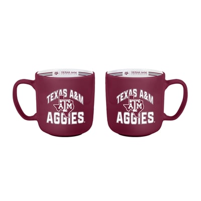 Texas A&M Aggies Logo Brands Two-Piece 15oz. Stripe Mug Set