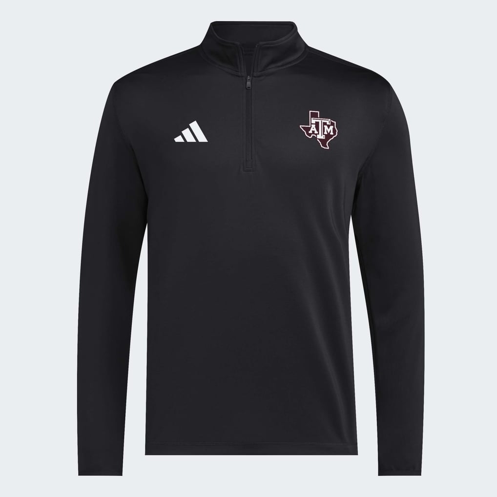 Texas A&M Aggies adidas 2026 Sideline Ultimate 365 Woven Quarter-Zip Pullover - Black