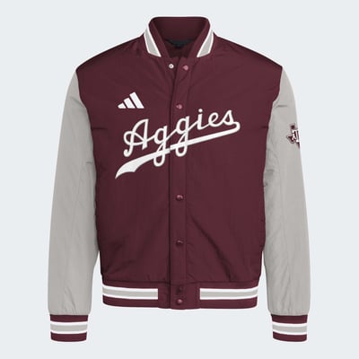  Texas A&M Aggies adidas Dugout Collection Satin Jacket - Maroon