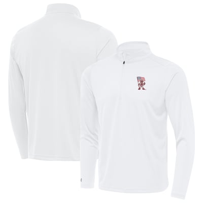 Texas A&M Aggies Antigua Ol' Sarge Tribute Quarter-Zip Pullover - White
