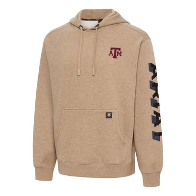  Texas A&M Aggies Ariat Rebar Lightweight Logo Hoodie - Oatmeal