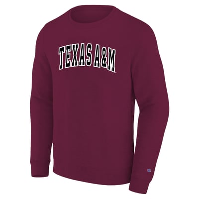 Texas A&M Aggies Champion Arch Applique Sweatshirt Men's Big and Tall - Maroon