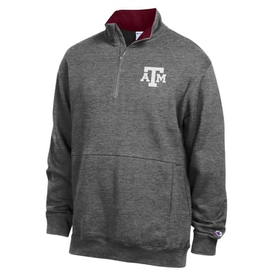  Texas A&M Aggies Champion Fleece Quarter-Zip Pullover - Charcoal