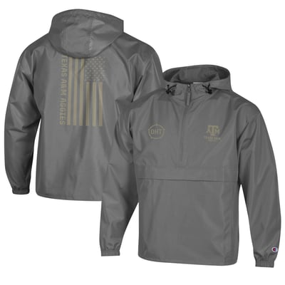  Texas A&M Aggies Champion OHT Flag Packable Jacket - Graphite