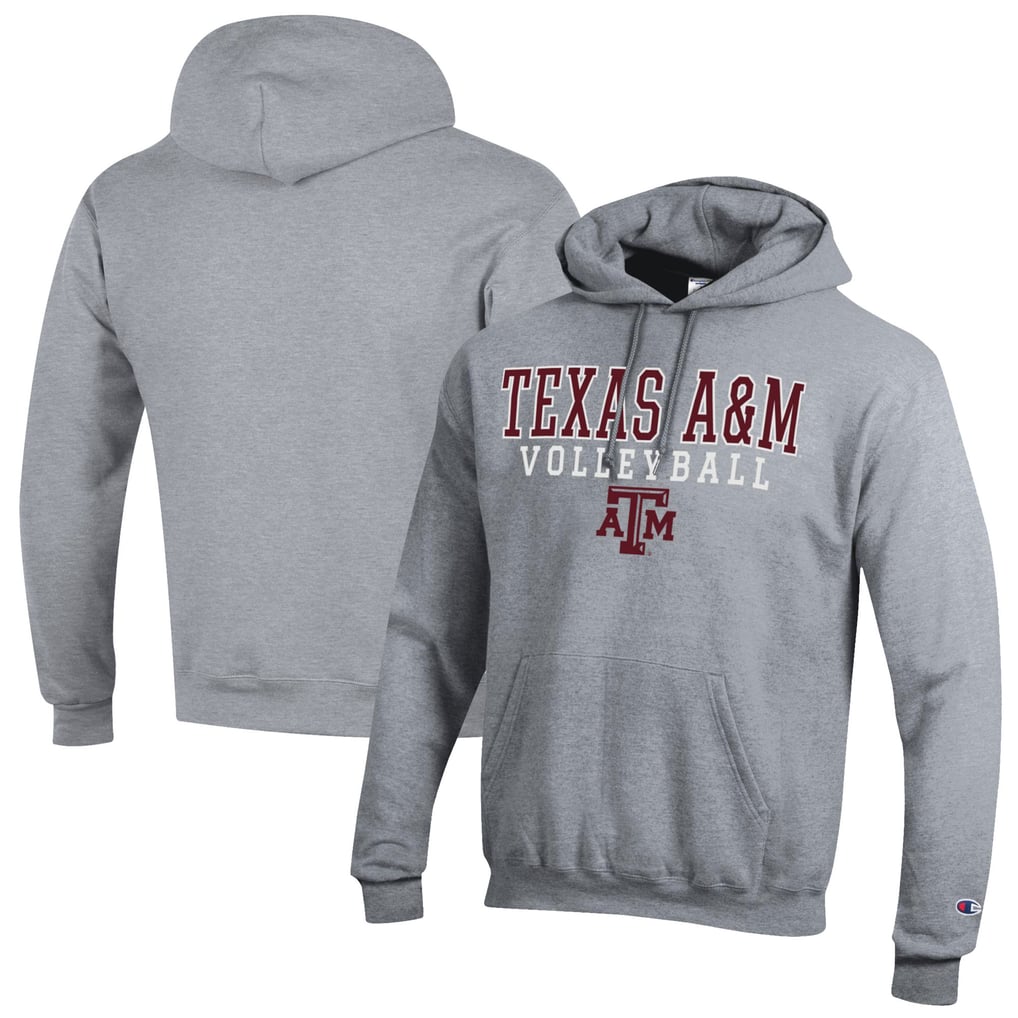 Texas A&M Aggies Champion Volleyball Stack Pullover Hoodie - Gray