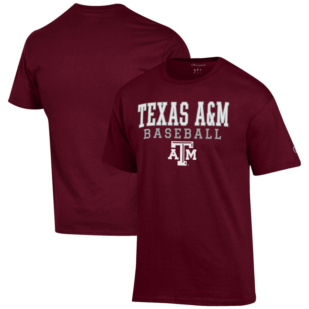 Texas A&M Aggies Champion Baseball Stack T-Shirt - Maroon
