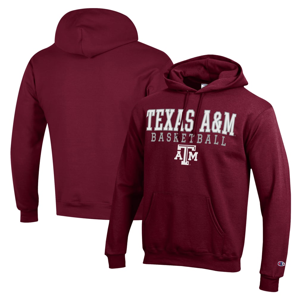 Texas A&M Aggies Champion Basketball Stack Pullover Hoodie - Maroon