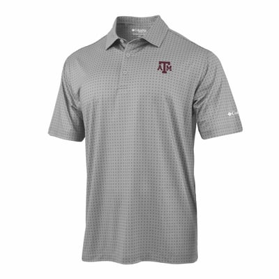  Texas A&M Aggies Columbia Highland Drift Polo - Gray