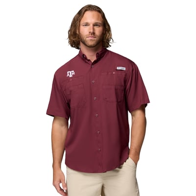 Texas A&M Aggies Columbia PFG Tamiami Shirt - Maroon