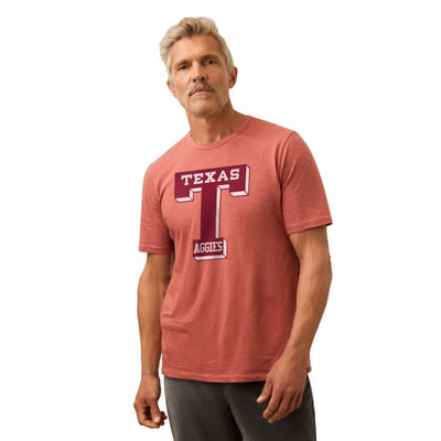 Texas A&M Aggies FAHERTY Sunwashed T-Shirt - Coral