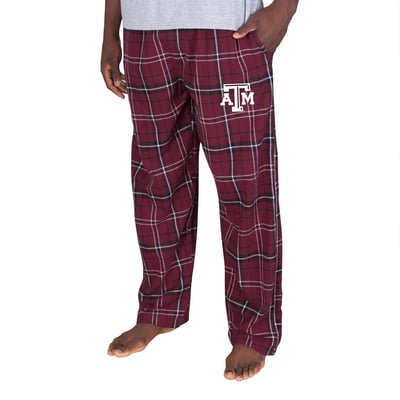 Texas A&M Aggies Fanatics Big & Tall Ultimate Plaid Flannel Pajama Pants - Maroon/White