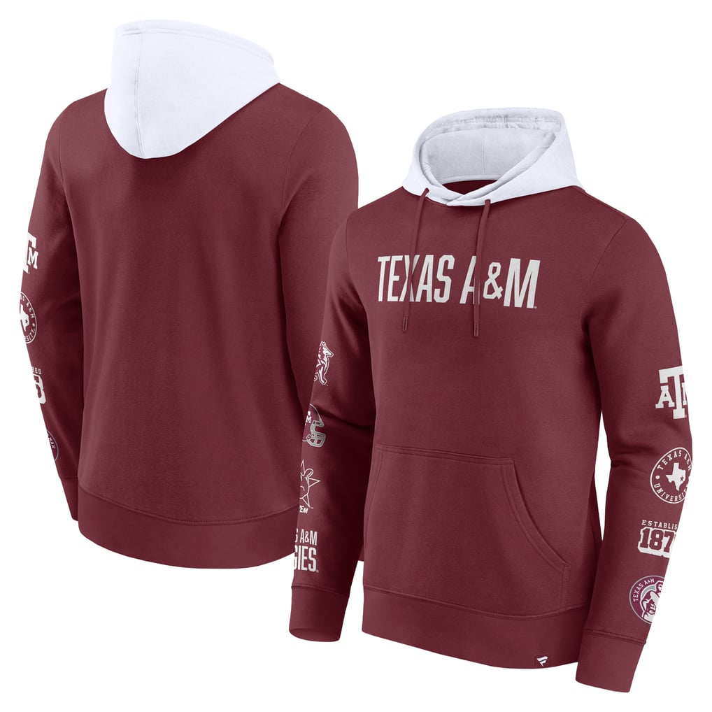 Fanatics Texas A&M Aggies Maroon/White Color Block Badge Fleece ...