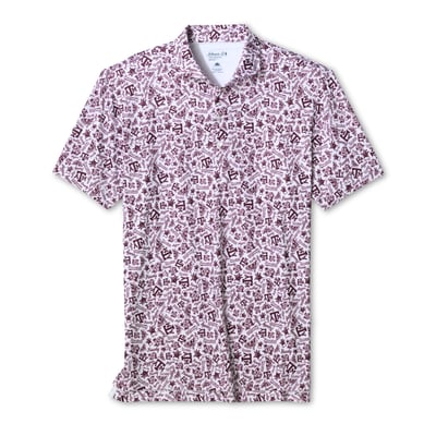  Texas A&M Aggies johnnie-O Galvin Polo - White