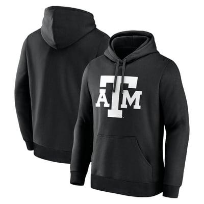  Texas A&M Aggies Logo Athletic Primary Logo Fleece Pullover Hoodie - Black