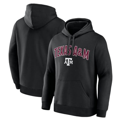  Texas A&M Aggies Logo Athletic Primary Logo Fleece Pullover Hoodie - Black