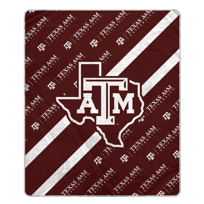 Texas A&M Aggies Pegasus 60" x 70" Diagonal Lined Wordmark Ultra Soft Blanket