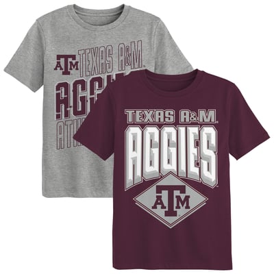 Texas A&M Aggies Outerstuff Preschool Trench Kings 2-Pack T-Shirt Set - Maroon/Gray
