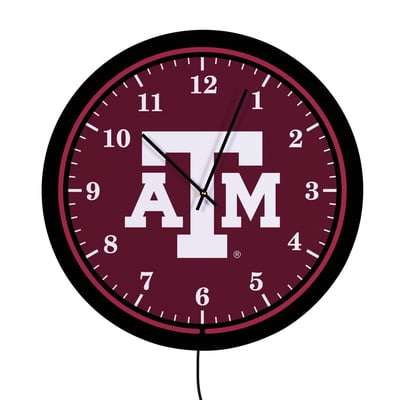 Texas A&M Aggies 18" Lighted Round LED Wall Clock