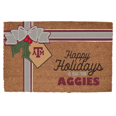 Texas A&M Aggies 20" x 30" Holiday Gift Wrap Coir Door Mat
