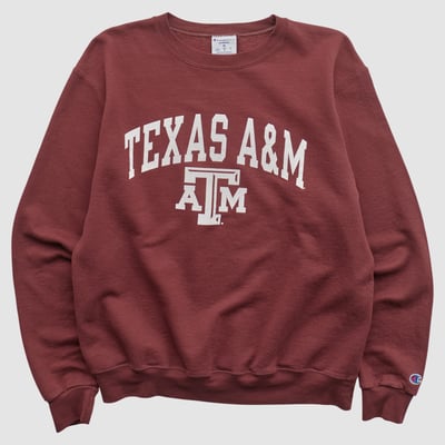 Texas A&M Aggies Champion 2010s Pullover Sweatshirt - Maroon - S by Fanatics Real Vintage