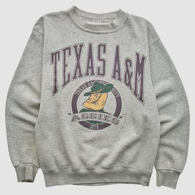 Texas A&M Aggies Galt Sand 90s Pullover Sweatshirt - Heather Gray - S by Fanatics Real Vintage