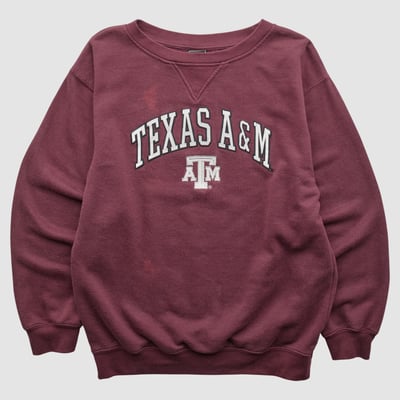 Texas A&M Aggies Genuine Stuff 2010s Pullover Sweatshirt - Maroon - M by Fanatics Real Vintage
