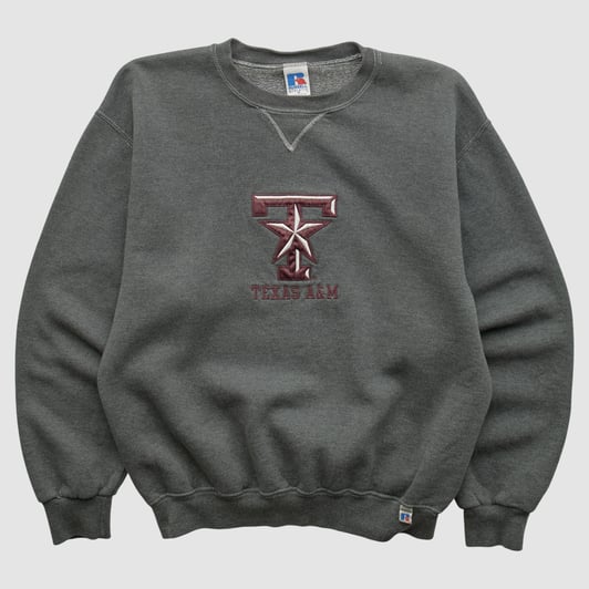 Texas A&M Aggies Russell 2000s Sweatshirt - Charcoal - S by Fanatics Real Vintage