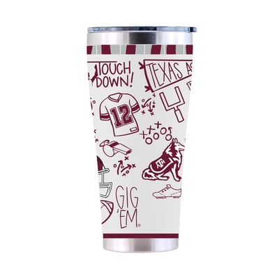 Texas A&M Aggies The Memory Company 30oz. Sketchpad Stainless Steel Tumbler