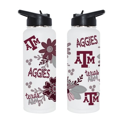 Texas A&M Aggies The Memory Company 34oz. Flowers Stainless Steel Quencher Bottle