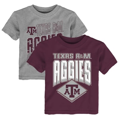 Texas A&M Aggies Outerstuff Toddler Trench Kings 2-Pack T-Shirt Set - Maroon/Gray