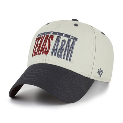 Texas A&M Aggies '47 Unisex Half Block Text MVP Adjustable Hat - Gray/Black