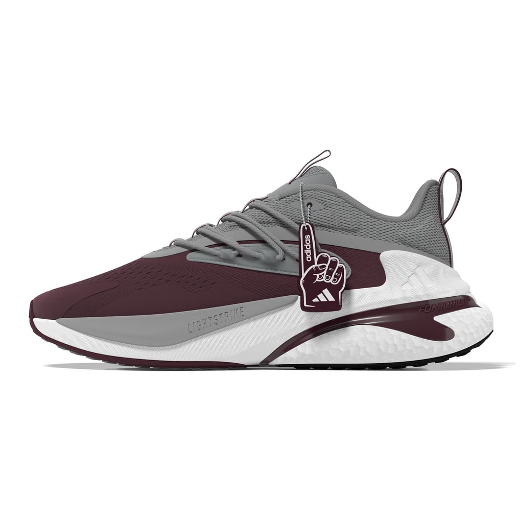 Texas A&M Aggies adidas Unisex AlphaBoost V2 Shoes - Maroon/Gray display picture 3