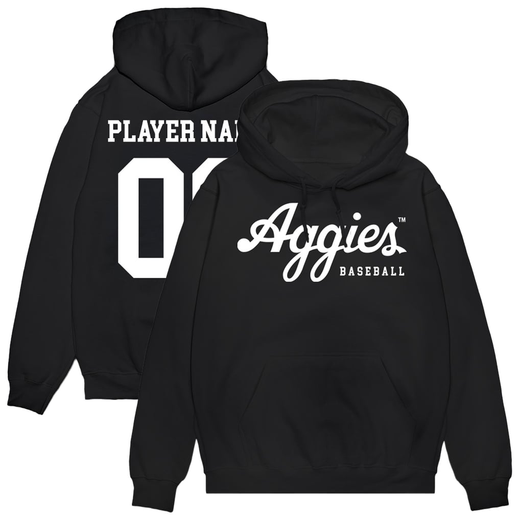  Texas A&M Aggies Athlete's Thread Unisex NIL Pick-A-Player Baseball Pullover Hoodie - Black
