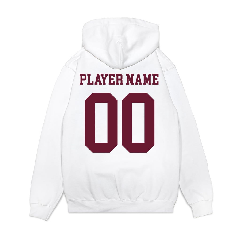  Texas A&M Aggies Athlete's Thread Unisex NIL Pick-A-Player Baseball Pullover Hoodie - White