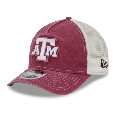 Texas A&M Aggies New Era Unisex Faded A-Frame 9FORTY Adjustable Trucker Hat - Maroon