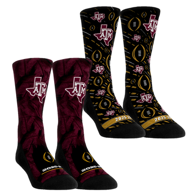  Texas A&M Aggies Rock Em Unisex 2025-26 College Football Playoff Two-Pack Crew Sock Set