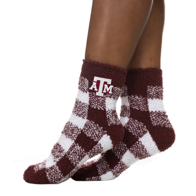 Texas A&M Aggies ZooZatz Unisex Buffalo Check Quarter-Length Socks