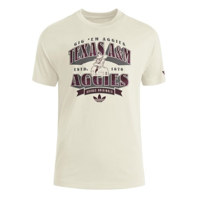 Texas A&M Aggies adidas Originals Women's Boyfriend T-Shirt - Cream
