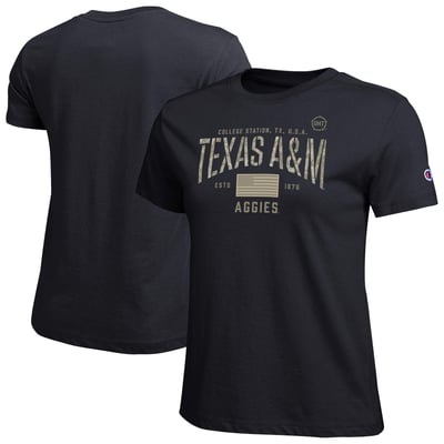  Texas A&M Aggies Champion Women's Operation Hat Trick Core T-Shirt - Black